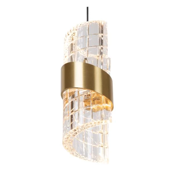 Lucide KLIGANDE - Suspension - Ø 13 cm - LED - 1x9W 2700K - Or Mat / Laiton - détail 2